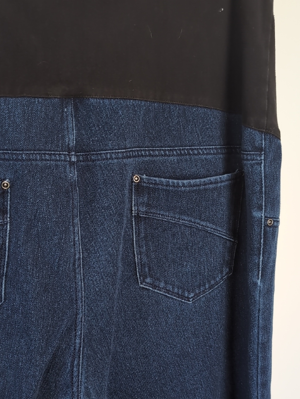 Time And Tru Dark Blue Above Belly Maternity Jean Size Extra large - Picture 4 of 5